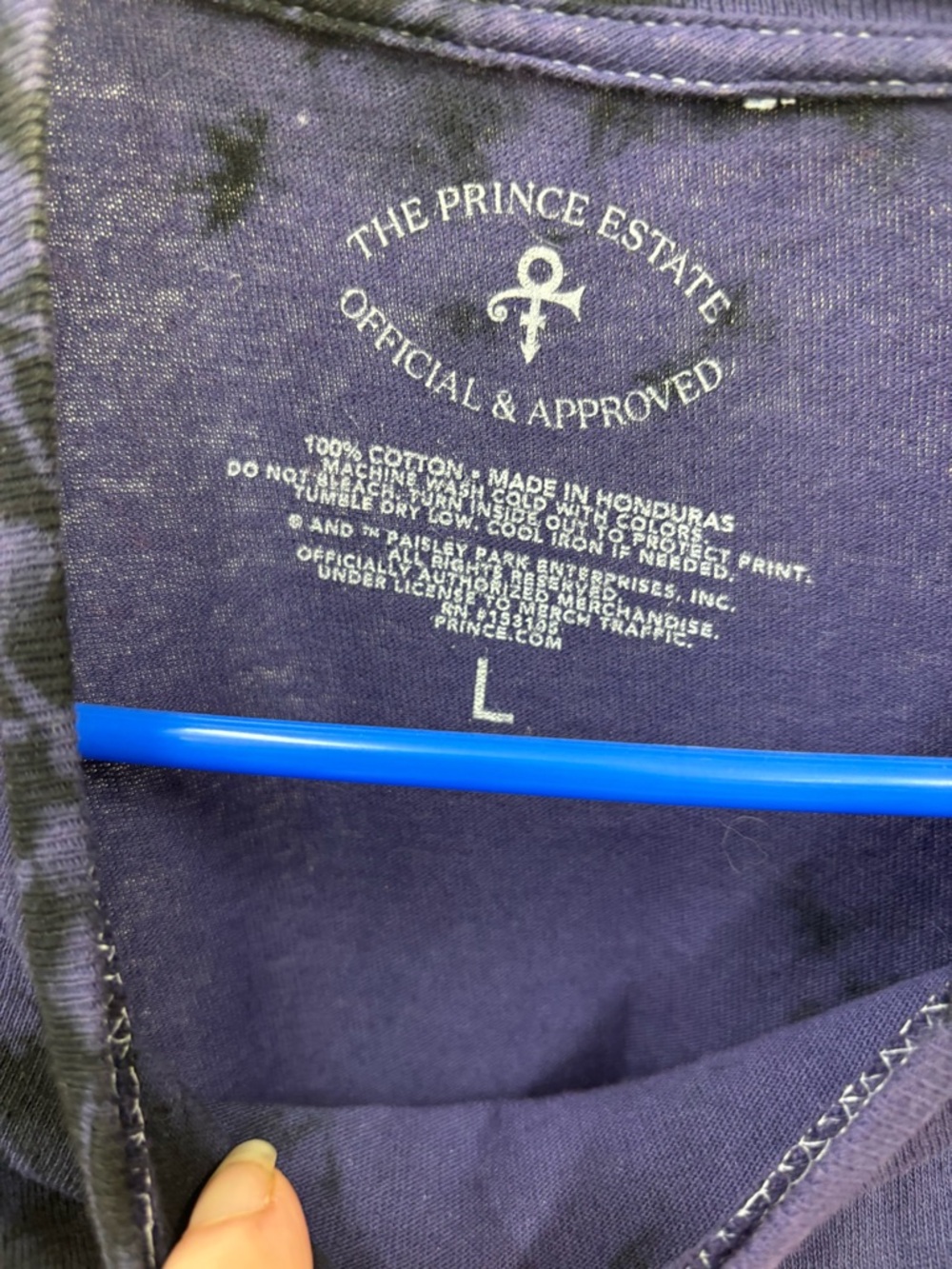 Prince & the Revolution Purple Rain tie dye tshirt size large - Picture 3 of 4